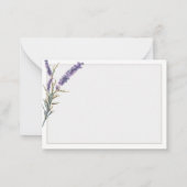 Elegant Waterverf Lavendel Memorial Dank u Notitiekaartje (Achterkant)