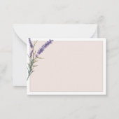 Elegant Waterverf Lavendel Memorial Dank u Notitiekaartje (Achterkant)
