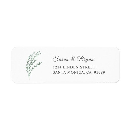 Elegant Waterverf Lavender Address Label (Voorkant)
