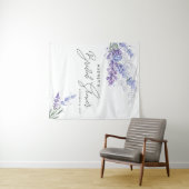 Elegant Waterverf Lavender Floral Vrijgezellenfees Wandkleed (In Situ (horizontaal))