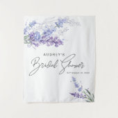 Elegant Waterverf Lavender Floral Vrijgezellenfees Wandkleed (Voorkant)