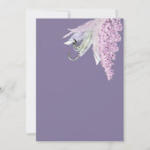 Elegant Waterverf Lavender Floral Wedding Kaart (Achterkant)