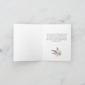Elegant Waterverf Lavender Flowers Field Bedankkaart (Binnen)