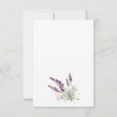 Elegant Waterverf Lavender Flowers Field Wedding RSVP Kaartje (Achterkant)