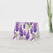 Elegant Waterverf Lavender Flowers Wedding Bedankkaart (Achterkant)