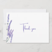 Elegant Waterverf Lavender Flowers Wedding Bedankkaart (Voorkant)