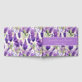Elegant Waterverf Lavender Flowers Wedding Gastenboek (Volledig)