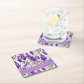 Elegant Waterverf Lavender Flowers Wedding Kartonnen Onderzetters (Insitu)