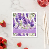 Elegant Waterverf Lavender Flowers Wedding Servet (Insitu)