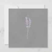 Elegant waterverf lavender Grey bruiloft Kaart (Achterkant)