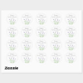 Elegant Waterverf Lavender Herbs Floral Wedding C Ronde Sticker (Vel)