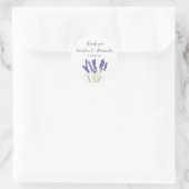Elegant Waterverf Lavender Herbs Floral Wedding Ronde Sticker (Tas)