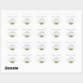 Elegant Waterverf Lavender Herbs Floral Wedding Ronde Sticker (Vel)