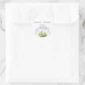Elegant Waterverf Lavender Herbs Floral Wedding Ronde Sticker (Tas)