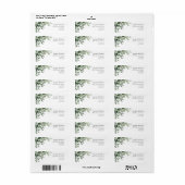 Elegant waterverf leaf botanicals hunter groen etiket (Full Sheet)