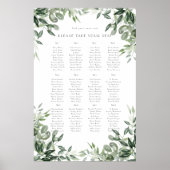 Elegant waterverf leaf botanicals hunter groen poster (Voorkant)