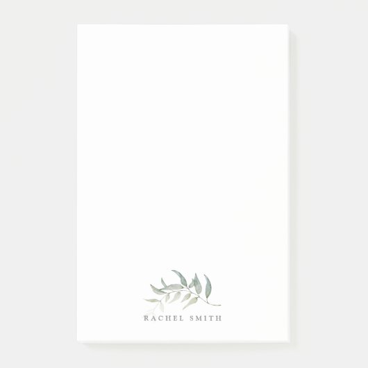elegant waterverf leaf op maat post-it® notes (Voorkant)