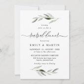 Elegant Waterverf Leaf Spring Rehearsal Dinner Kaart (Voorkant)