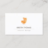 Elegant Waterverf Leather Chairman interior Design Visitekaartje (Voorkant)