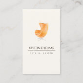 Elegant Waterverf Leather Chairman interior Design Visitekaartje (Voorkant)