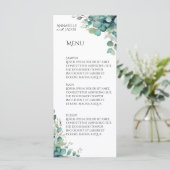 Elegant Waterverf Leaves Menu (Staand voorkant)