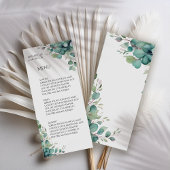 Elegant Waterverf Leaves Menu