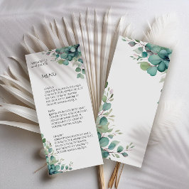 Elegant Waterverf Leaves Menu