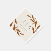 Elegant Waterverf Leaves Wedding Servet (Hoek)