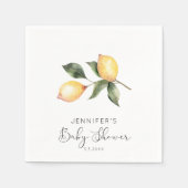 Elegant waterverf lemon baby shower luiers servet (Voorkant)