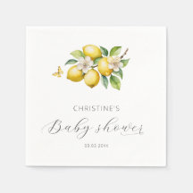 Elegant Waterverf Lemon Baby shower