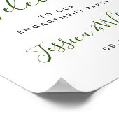 Elegant Waterverf Lemon Greenery ENGAGTY Poster (Hoek)