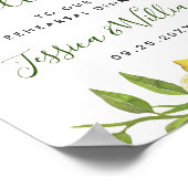 Elegant Waterverf Lemon Greenery REHEARSAL DINNER Poster (Hoek)