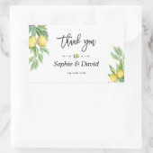 Elegant Waterverf Lemon Tropical Wedding Rechthoekige Sticker (Tas)