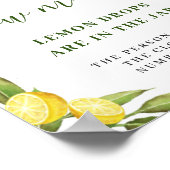 Elegant Waterverf Lemon Vrijgezellenfeest Poster (Hoek)