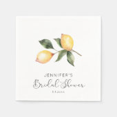 Elegant waterverf lemon vrijgezellenfeest servet (Voorkant)