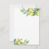 Elegant Waterverf Lemon Wedding Handwriting RSVP (Achterkant)