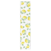 Elegant Waterverf Lemons & Blossom Korte Tafelloper (Voorkant)