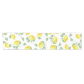 Elegant Waterverf Lemons & Blossom Korte Tafelloper (Horizontaal)