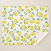 Elegant Waterverf Lemons & Blossom Sherpa Deken (Voorkant (horizontaal))