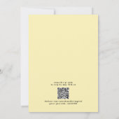 Elegant Waterverf Lemons Greenery QR Code Weddensc Kaart (Achterkant)