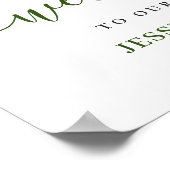 Elegant Waterverf Lemons Greenery Wedding Welkom Poster (Hoek)