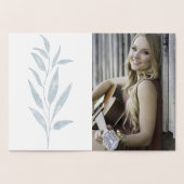 Elegant Waterverf Light Blue Afstuderen Foto Folie Kaarten (Binnen)