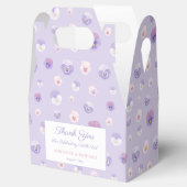 Elegant Waterverf Lila geperste bloemen bruiloft Bedankdoosjes (Geopend)