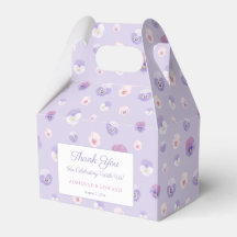 Elegant Waterverf Lila geperste bloemen bruiloft