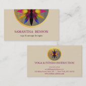 Elegant Waterverf Lotus Flower Logo Yoga Visitekaartje (Voorkant / Achterkant)