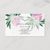 Elegant Waterverf Lotus Flower Professional Visitekaartje (Achterkant)