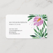 Elegant Waterverf Lotus Flower Professional Visitekaartje (Achterkant)