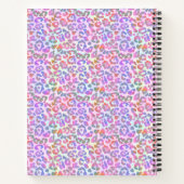 Elegant Waterverf Luipaardhuid Patroon Monogram Notitieboek (Achterkant)