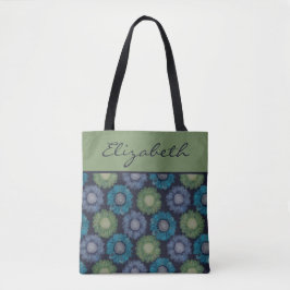 Elegant waterverf madeliefpatroon tote bag