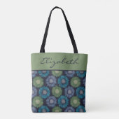 Elegant waterverf madeliefpatroon tote bag (Achterkant)